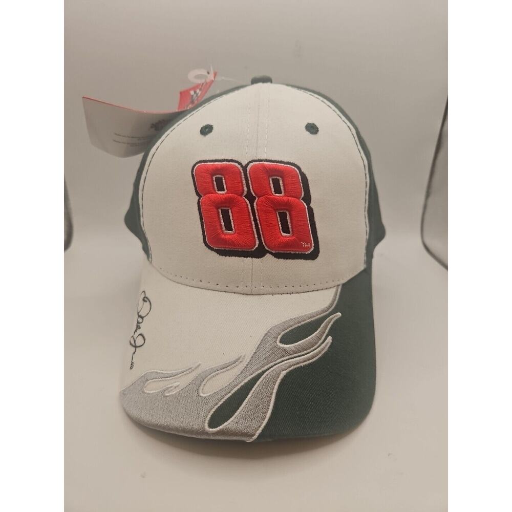 DALE JR. Hat Baseball Cap White/green amp Energy Race Auto 88 USA NEW